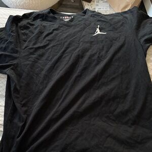 Jordan Black Tee with White Logo